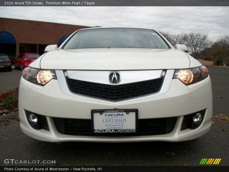 Premium White Pearl / Taupe 2010 Acura TSX Sedan
