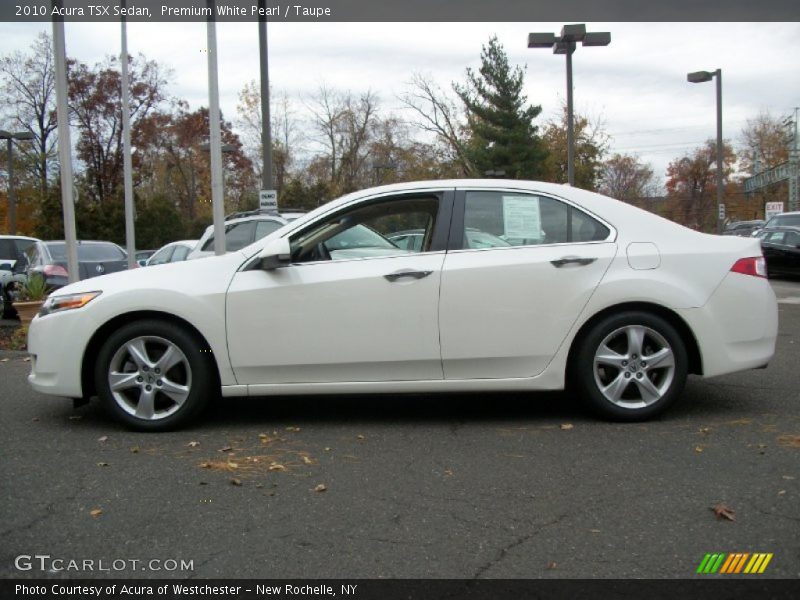 Premium White Pearl / Taupe 2010 Acura TSX Sedan