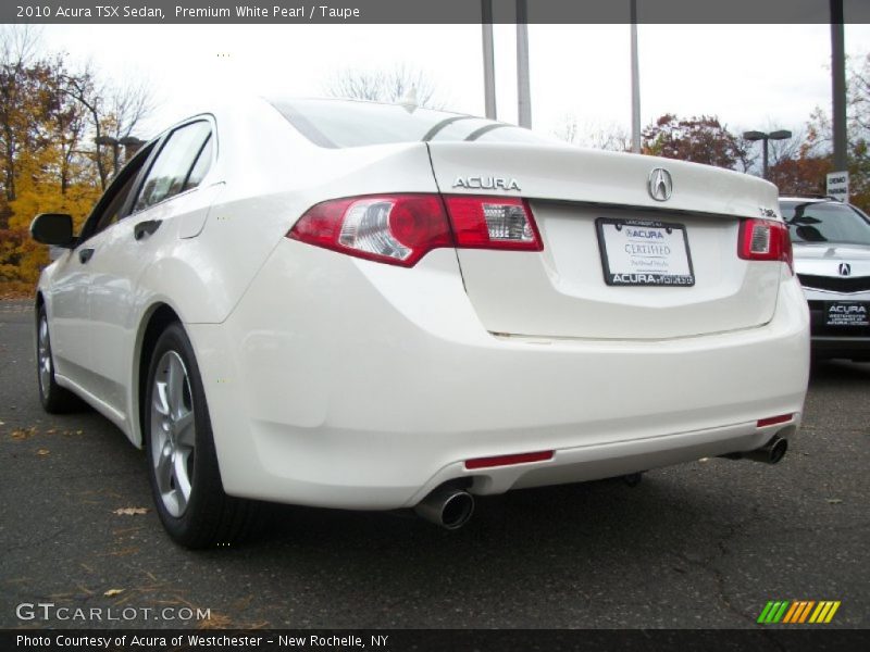 Premium White Pearl / Taupe 2010 Acura TSX Sedan
