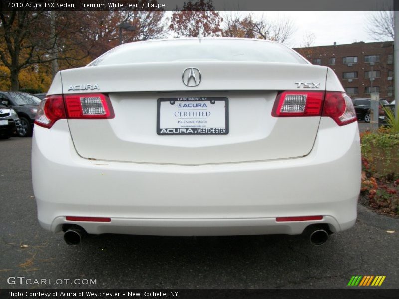 Premium White Pearl / Taupe 2010 Acura TSX Sedan