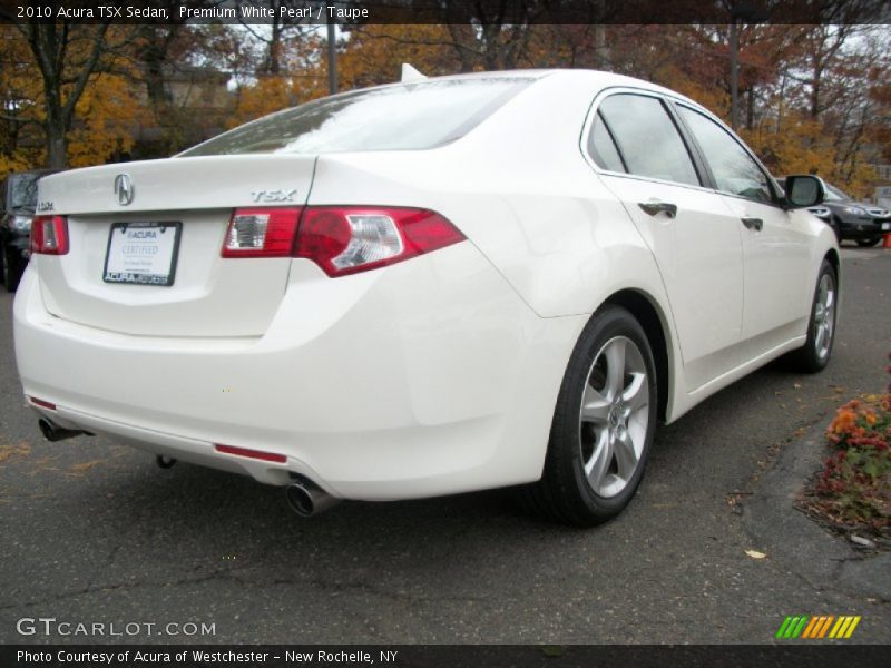 Premium White Pearl / Taupe 2010 Acura TSX Sedan
