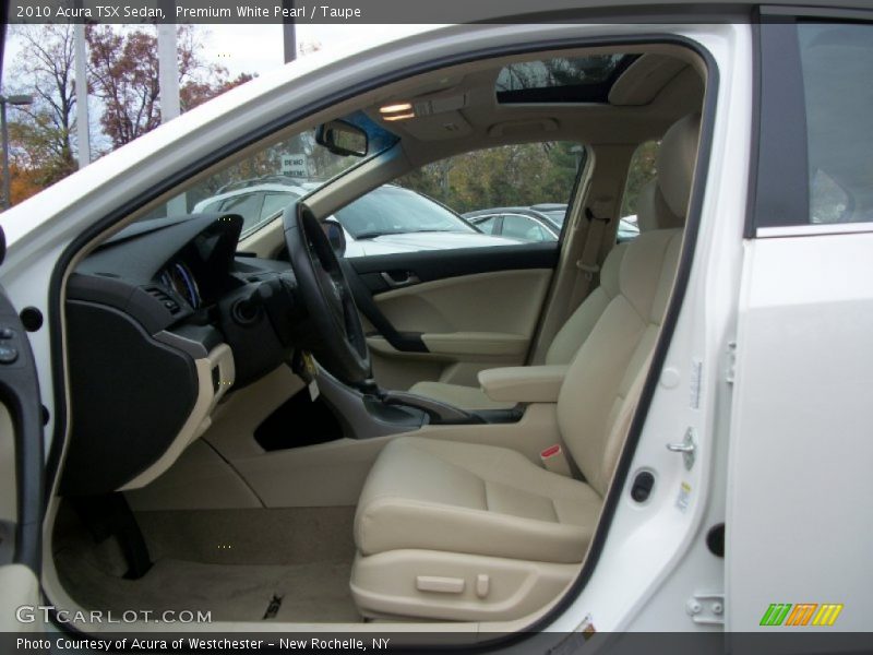 Premium White Pearl / Taupe 2010 Acura TSX Sedan