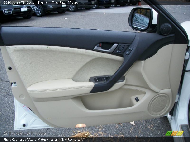 Premium White Pearl / Taupe 2010 Acura TSX Sedan