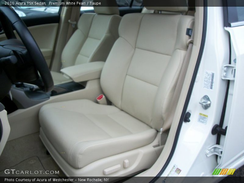 Premium White Pearl / Taupe 2010 Acura TSX Sedan