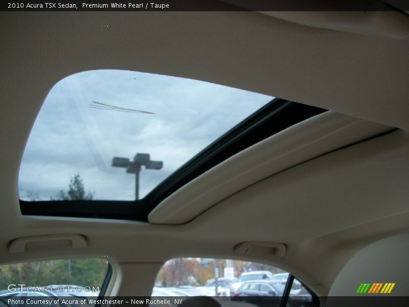 Premium White Pearl / Taupe 2010 Acura TSX Sedan