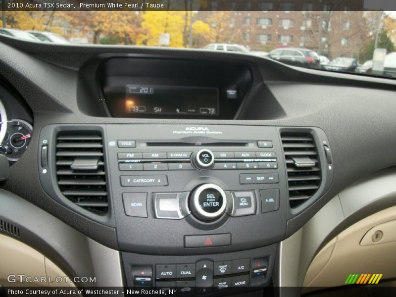 Premium White Pearl / Taupe 2010 Acura TSX Sedan
