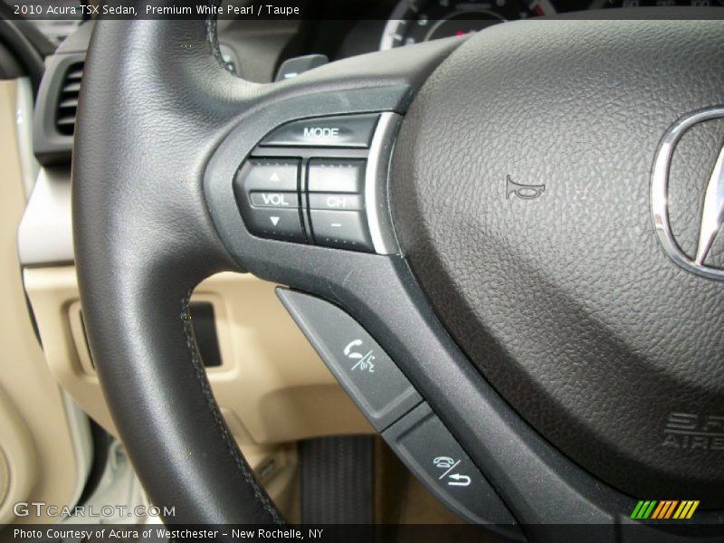 Premium White Pearl / Taupe 2010 Acura TSX Sedan