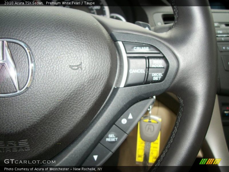 Premium White Pearl / Taupe 2010 Acura TSX Sedan