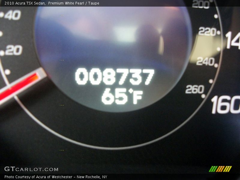 Premium White Pearl / Taupe 2010 Acura TSX Sedan