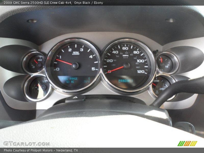 Onyx Black / Ebony 2009 GMC Sierra 2500HD SLE Crew Cab 4x4
