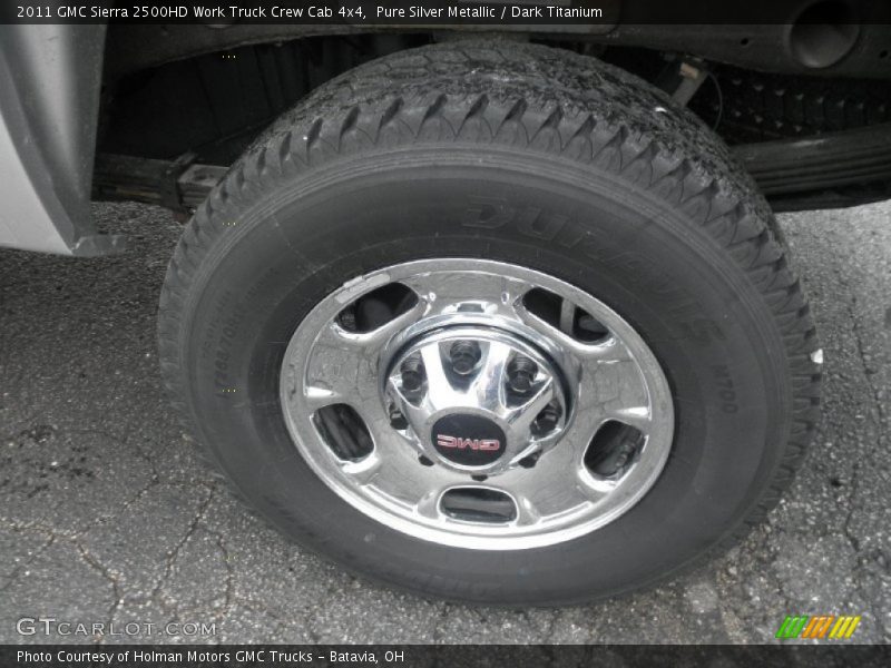 Pure Silver Metallic / Dark Titanium 2011 GMC Sierra 2500HD Work Truck Crew Cab 4x4