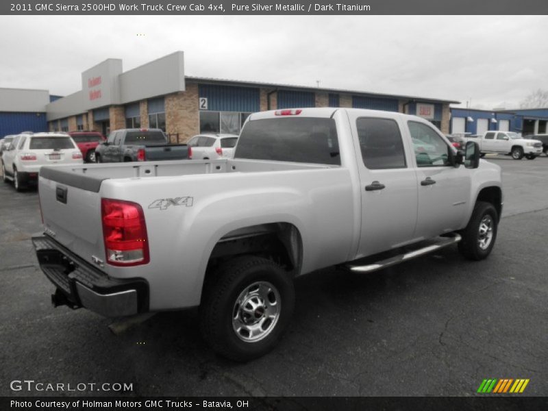 Pure Silver Metallic / Dark Titanium 2011 GMC Sierra 2500HD Work Truck Crew Cab 4x4