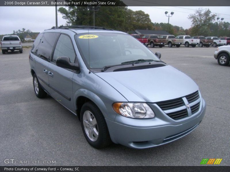 Butane Blue Pearl / Medium Slate Gray 2006 Dodge Caravan SXT