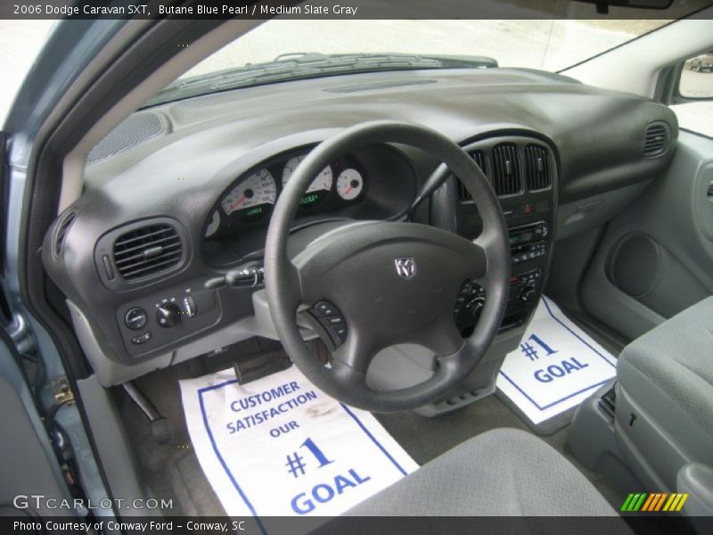 Butane Blue Pearl / Medium Slate Gray 2006 Dodge Caravan SXT