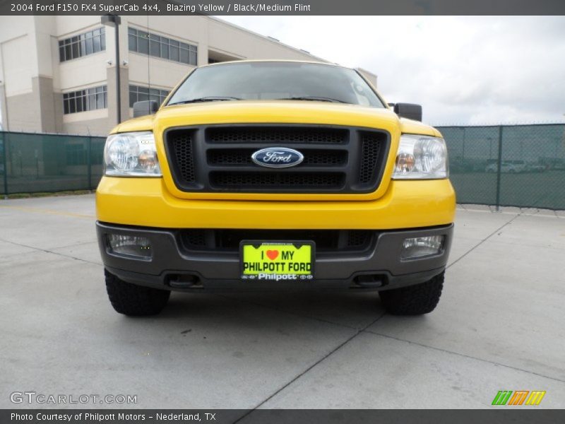 Blazing Yellow / Black/Medium Flint 2004 Ford F150 FX4 SuperCab 4x4