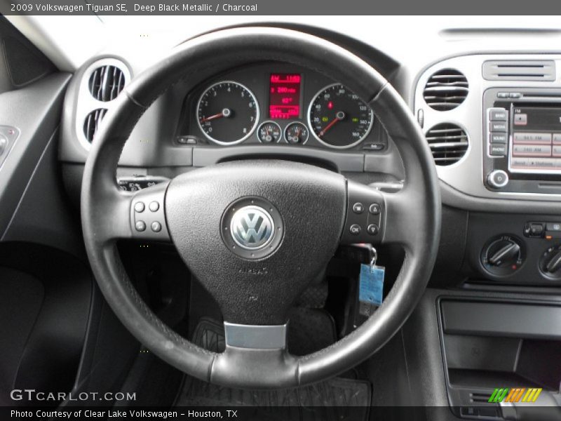 Deep Black Metallic / Charcoal 2009 Volkswagen Tiguan SE
