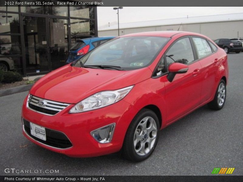 Race Red / Charcoal Black 2012 Ford Fiesta SEL Sedan