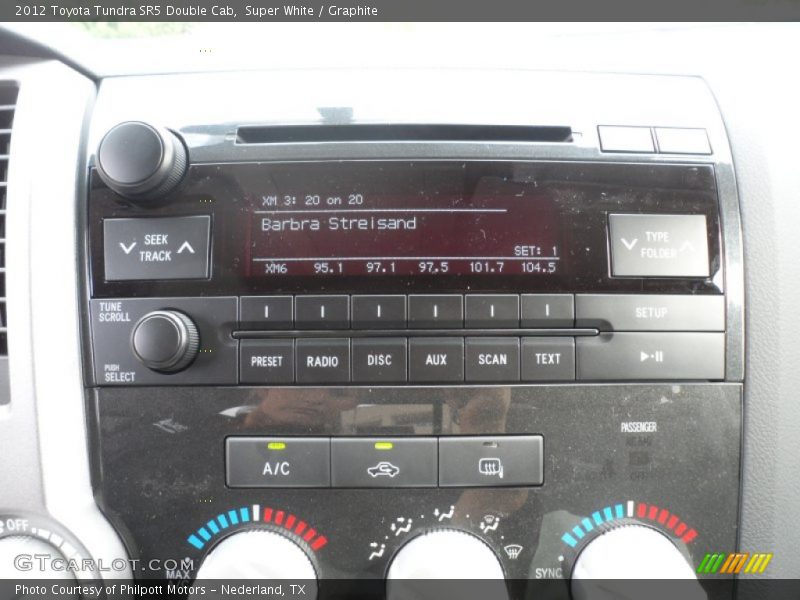 Super White / Graphite 2012 Toyota Tundra SR5 Double Cab