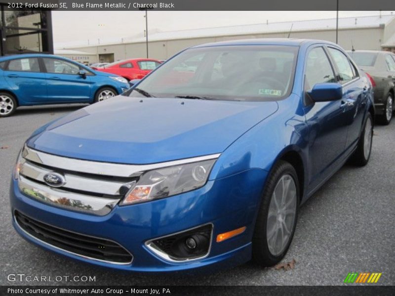 Blue Flame Metallic / Charcoal Black 2012 Ford Fusion SE