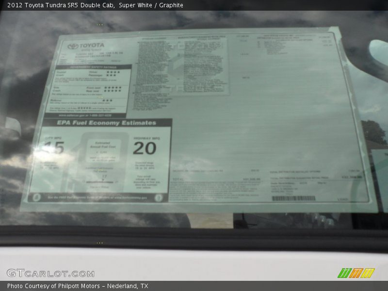Super White / Graphite 2012 Toyota Tundra SR5 Double Cab