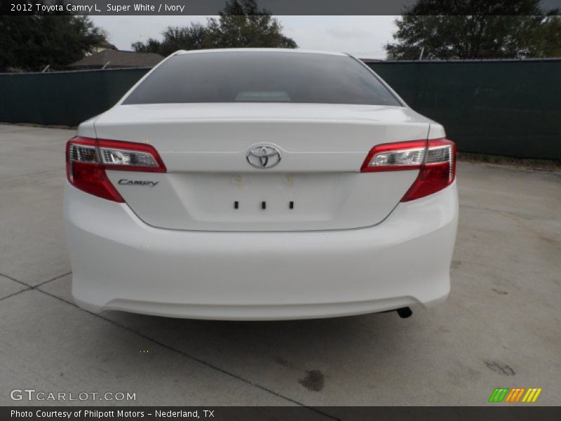 Super White / Ivory 2012 Toyota Camry L