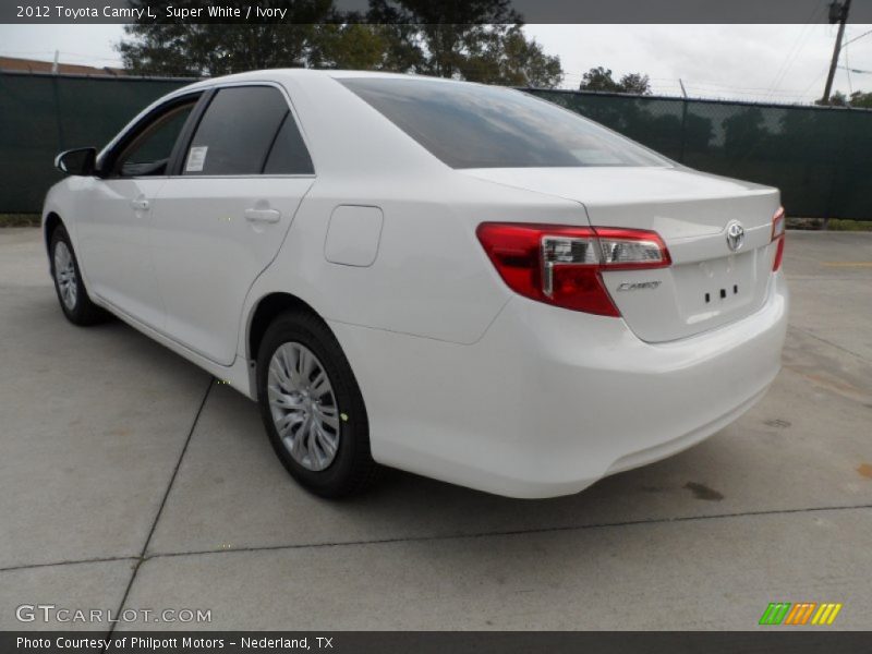 Super White / Ivory 2012 Toyota Camry L