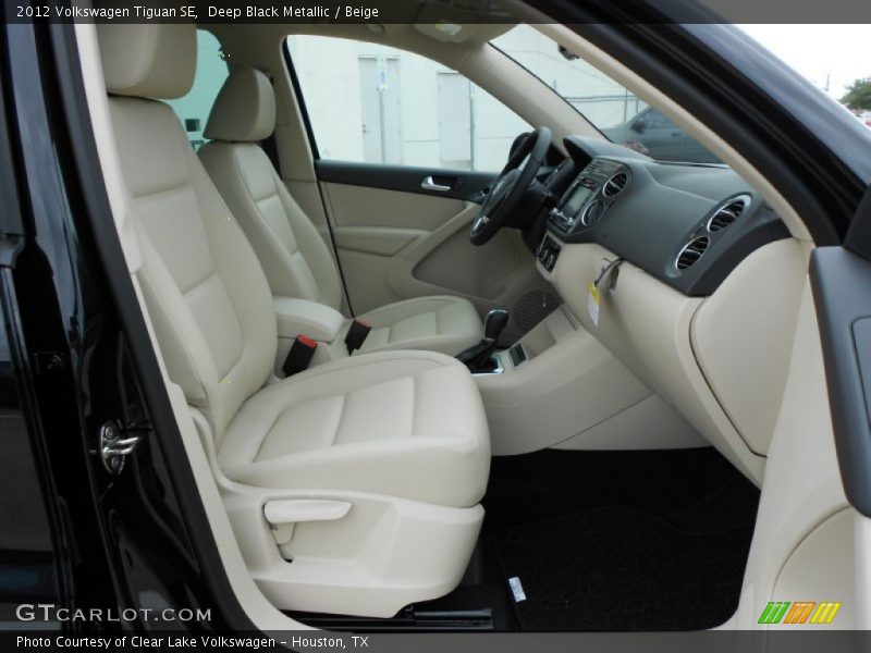 Deep Black Metallic / Beige 2012 Volkswagen Tiguan SE