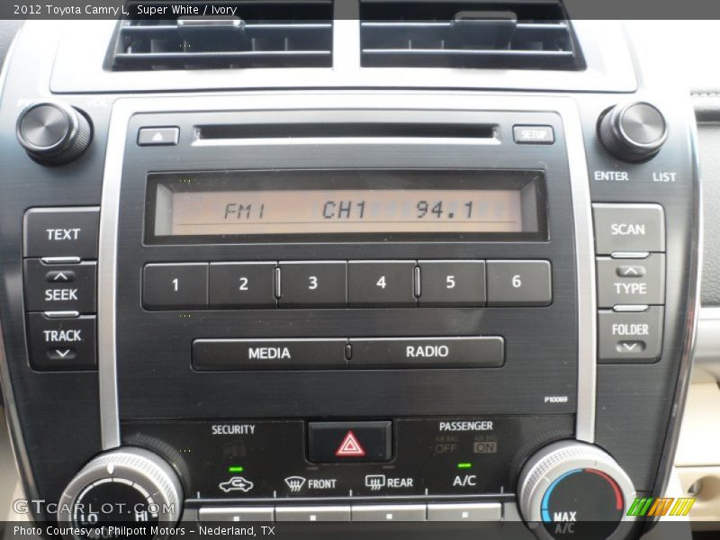 Super White / Ivory 2012 Toyota Camry L