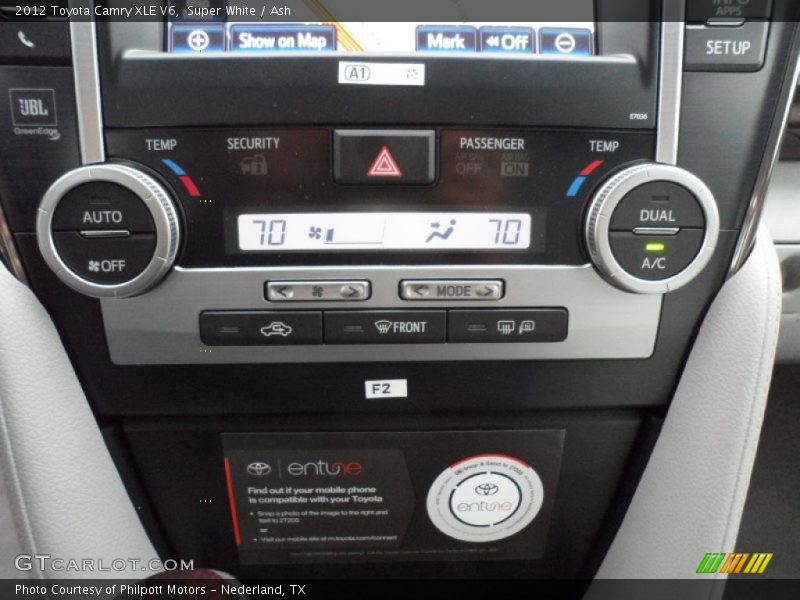 Super White / Ash 2012 Toyota Camry XLE V6