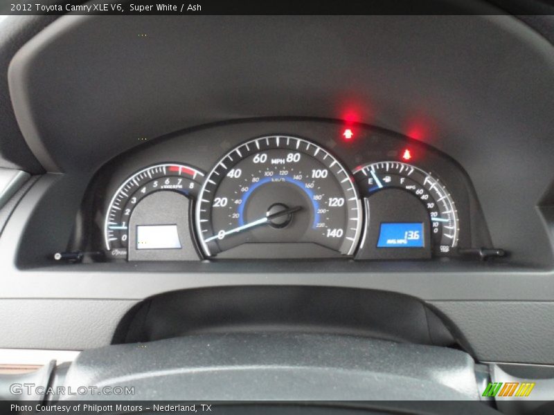 Super White / Ash 2012 Toyota Camry XLE V6