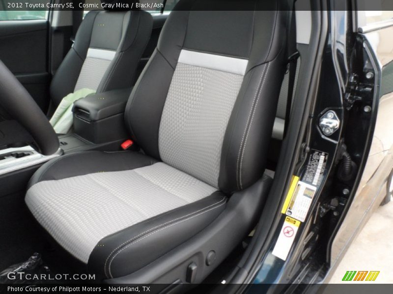 Cosmic Gray Mica / Black/Ash 2012 Toyota Camry SE