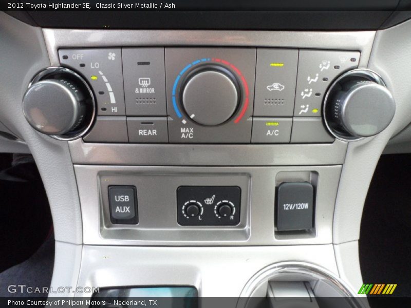 Controls of 2012 Highlander SE