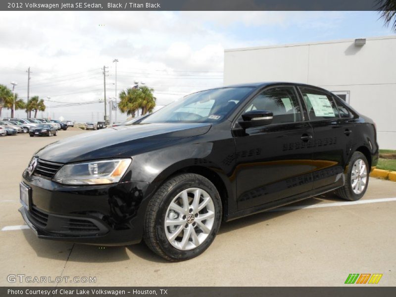 Black / Titan Black 2012 Volkswagen Jetta SE Sedan