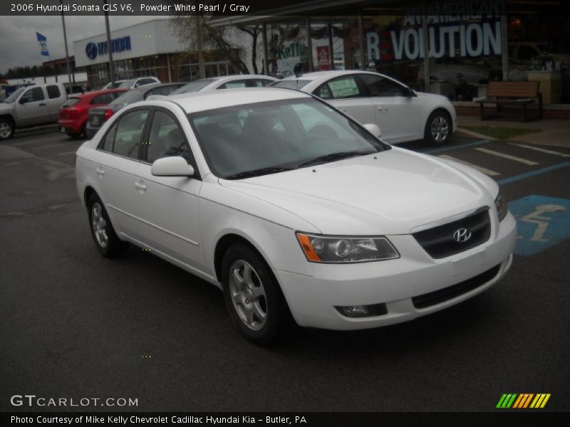 Powder White Pearl / Gray 2006 Hyundai Sonata GLS V6