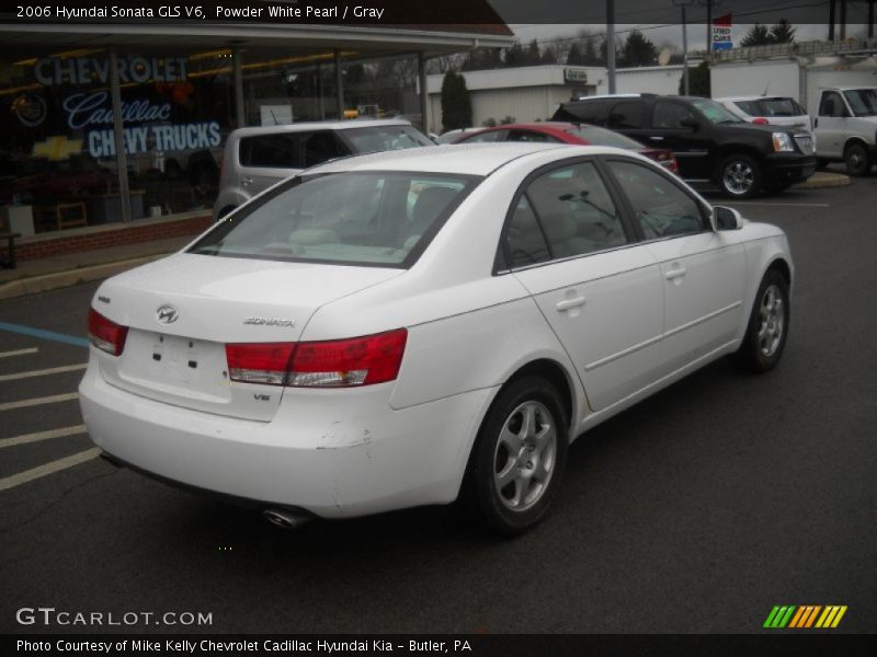 Powder White Pearl / Gray 2006 Hyundai Sonata GLS V6