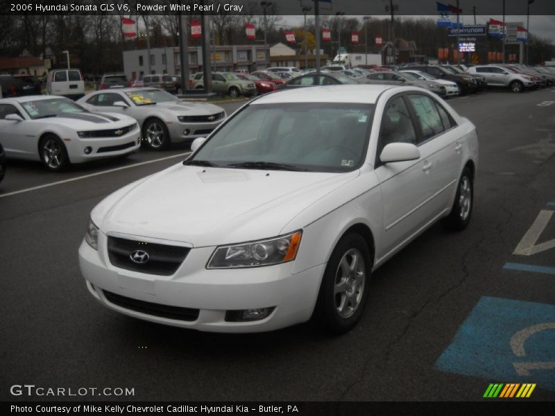 Powder White Pearl / Gray 2006 Hyundai Sonata GLS V6