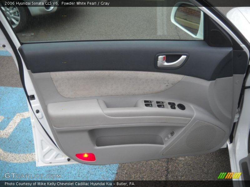 Powder White Pearl / Gray 2006 Hyundai Sonata GLS V6