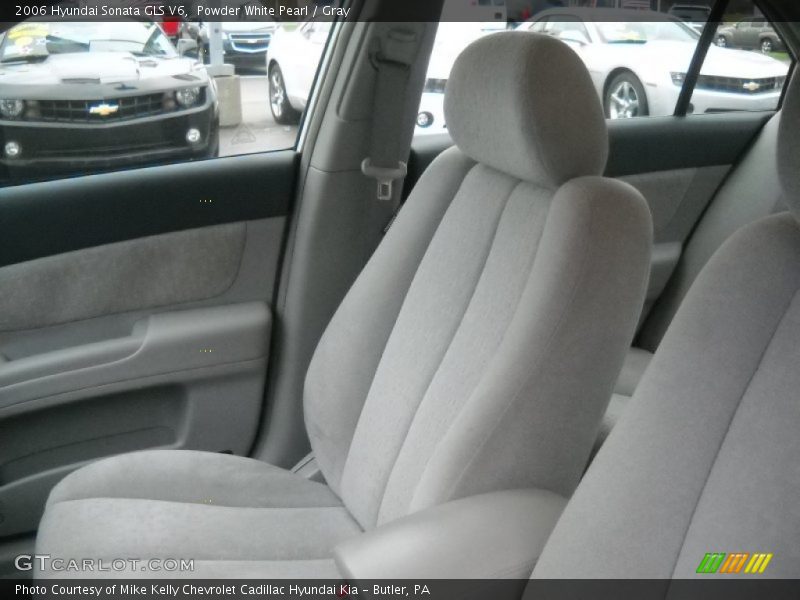 Powder White Pearl / Gray 2006 Hyundai Sonata GLS V6