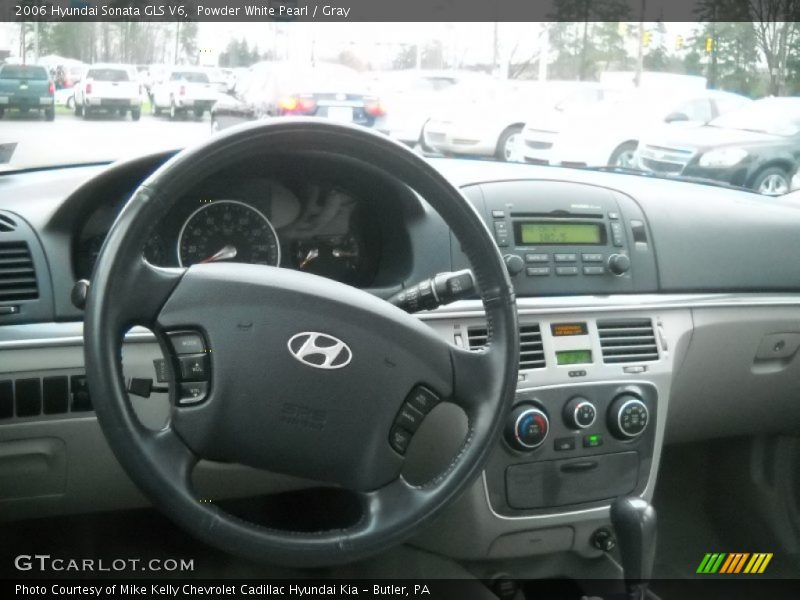 Powder White Pearl / Gray 2006 Hyundai Sonata GLS V6