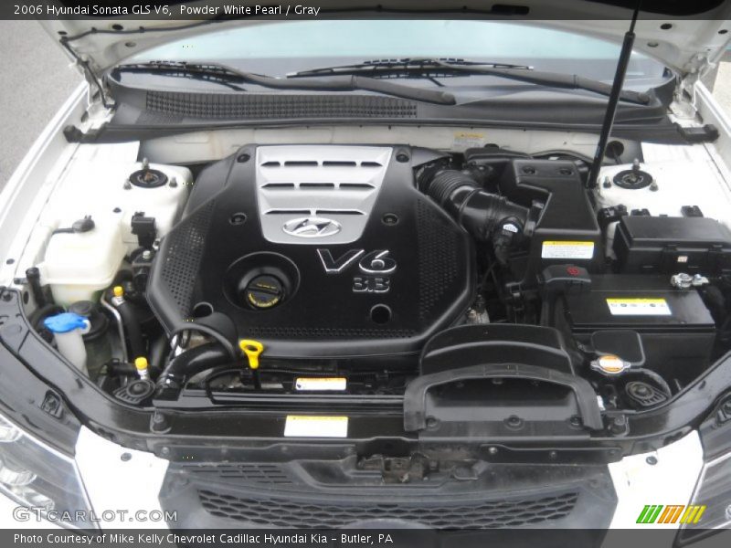 Powder White Pearl / Gray 2006 Hyundai Sonata GLS V6