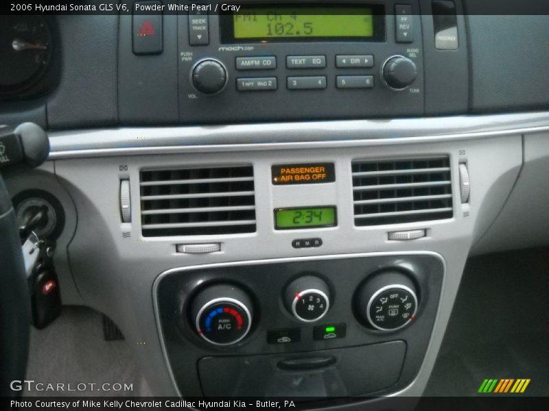 Powder White Pearl / Gray 2006 Hyundai Sonata GLS V6