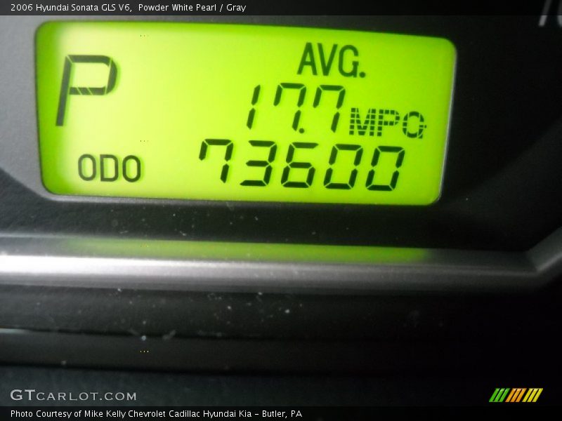 Powder White Pearl / Gray 2006 Hyundai Sonata GLS V6
