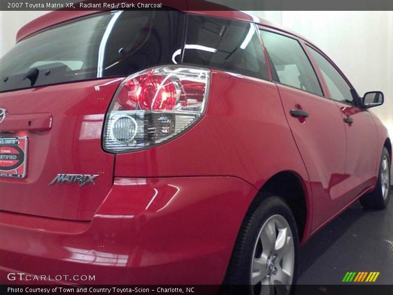 Radiant Red / Dark Charcoal 2007 Toyota Matrix XR