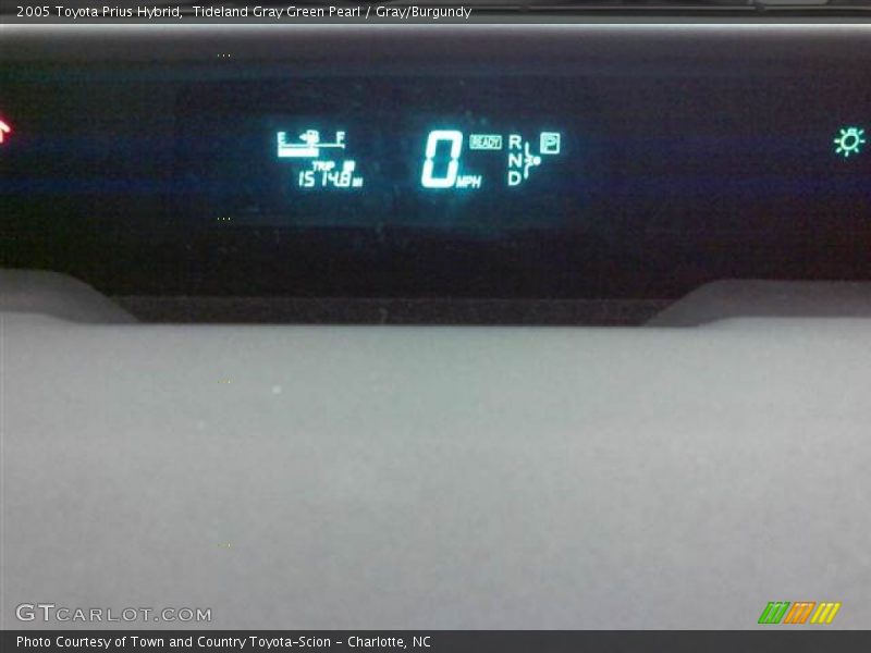 Tideland Gray Green Pearl / Gray/Burgundy 2005 Toyota Prius Hybrid