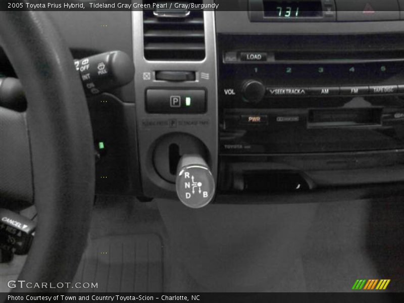 Tideland Gray Green Pearl / Gray/Burgundy 2005 Toyota Prius Hybrid