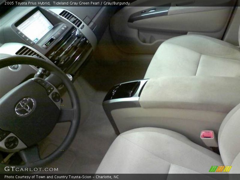 Tideland Gray Green Pearl / Gray/Burgundy 2005 Toyota Prius Hybrid