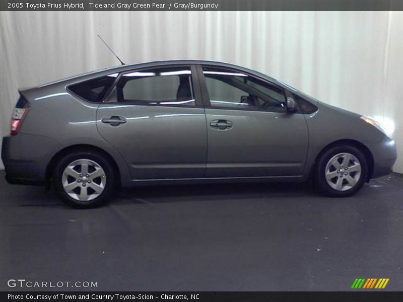 Tideland Gray Green Pearl / Gray/Burgundy 2005 Toyota Prius Hybrid