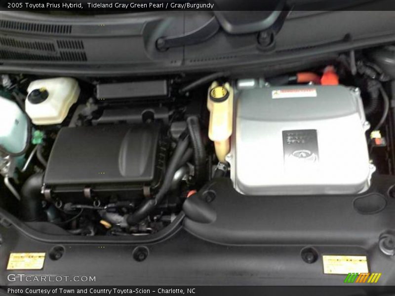 Tideland Gray Green Pearl / Gray/Burgundy 2005 Toyota Prius Hybrid