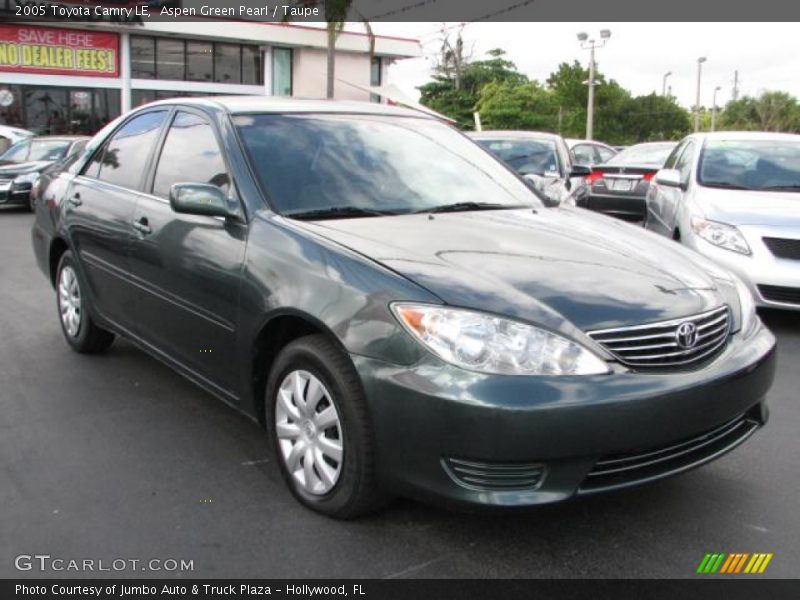 Aspen Green Pearl / Taupe 2005 Toyota Camry LE