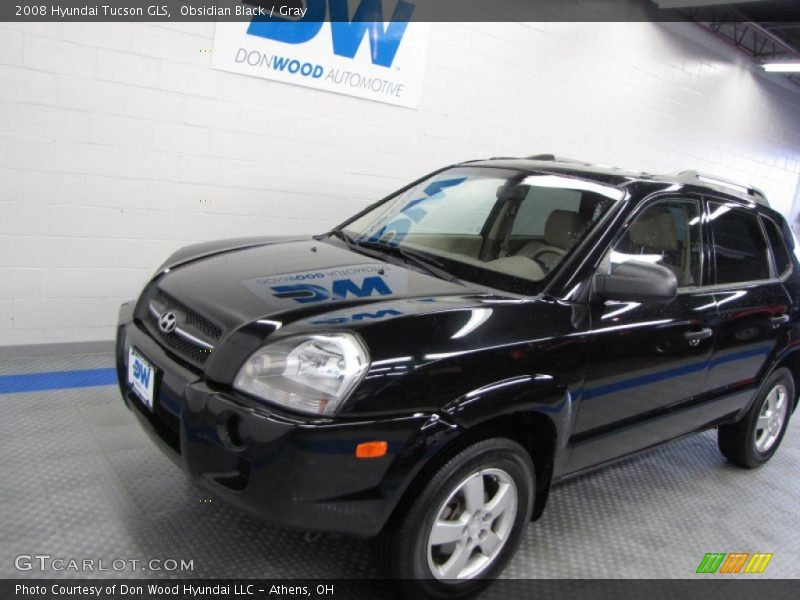 Obsidian Black / Gray 2008 Hyundai Tucson GLS